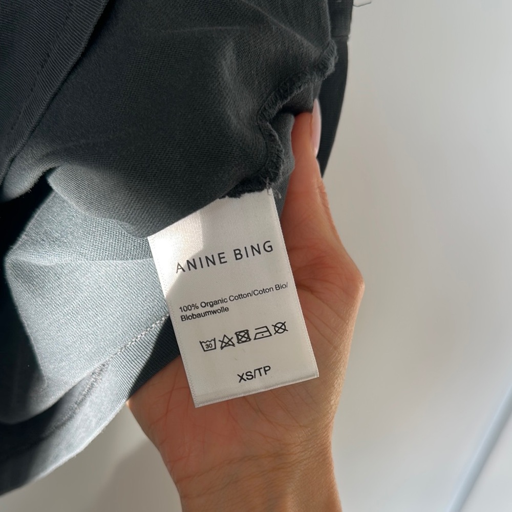 Anine Bing Black Short Sleeve Graphic Tee - Picture 2 of 2